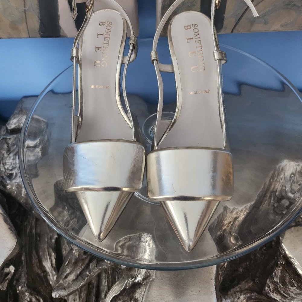 Something Bleu Metallic Heels - image 1